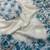 white-sky blue floral print with beads and katdana hand silk saree