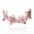 Pink lilac stones floral classic choker