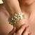 White floral long bracelet