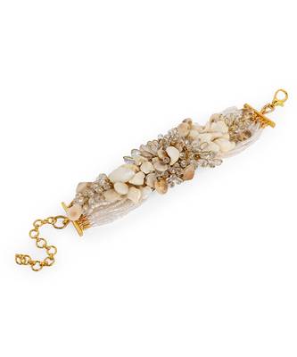 White floral long bracelet 4