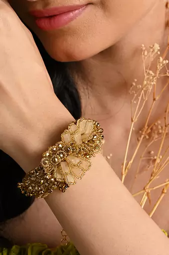 Gold plated ethnic bracelet