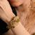 Gold plated ethnic bracelet