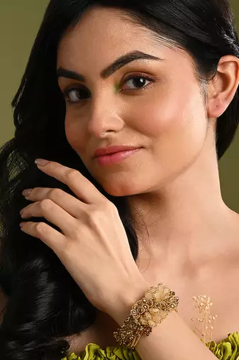 Gold plated ethnic bracelet