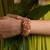 Rose pink green bangle bracelet