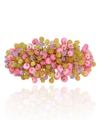 Rose pink green bangle bracelet 3
