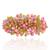Rose pink green bangle bracelet