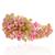 Rose pink green bangle bracelet