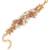 Gold plated pearl peach stone floral bracelet
