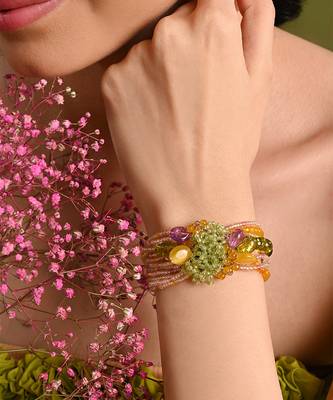 Mulicolor stone beads bracelet 1