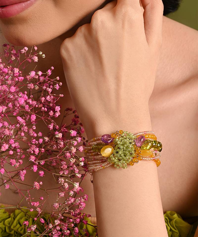 Mulicolor stone beads bracelet