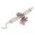 Multicolor floral white pearls pendant bracelet
