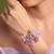 Lilac and pink flower bracelet