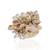 Crystal round ivory shell ring