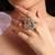 Multicolor lilac stone finger ring