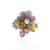 Multicolor lilac stone finger ring