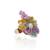 Multicolor lilac stone finger ring