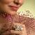 White stones pearl drop adjustable finger ring