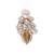 White stones pearl drop adjustable finger ring