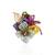 Multicolor crystal adjustable ring
