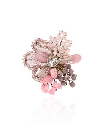 Pink lilac stones adjustable ring 3