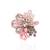 Pink lilac stones adjustable ring
