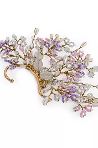 Crystal multicolor stones pastel earcuff