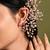 Baby pink stones gold plated earcuff