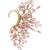 Baby pink stones gold plated earcuff