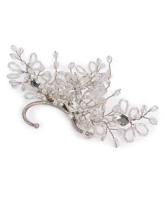 Silver crystal stones earcuff 4