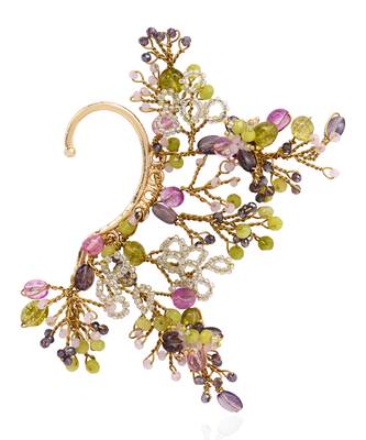 Multicolour stones crystal earcuff 3
