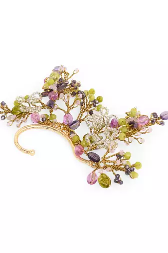 Multicolour stones crystal earcuff