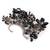 Black grey stones party earcuff