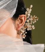 Gold plated peach earcuff