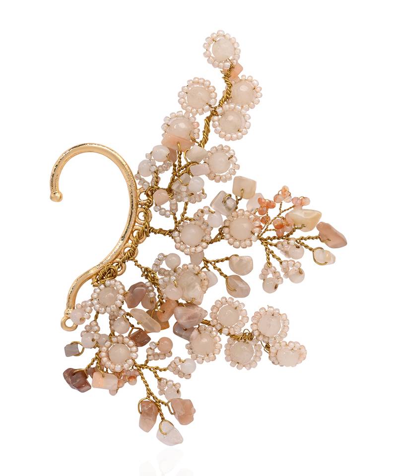 Gold plated peach earcuff
