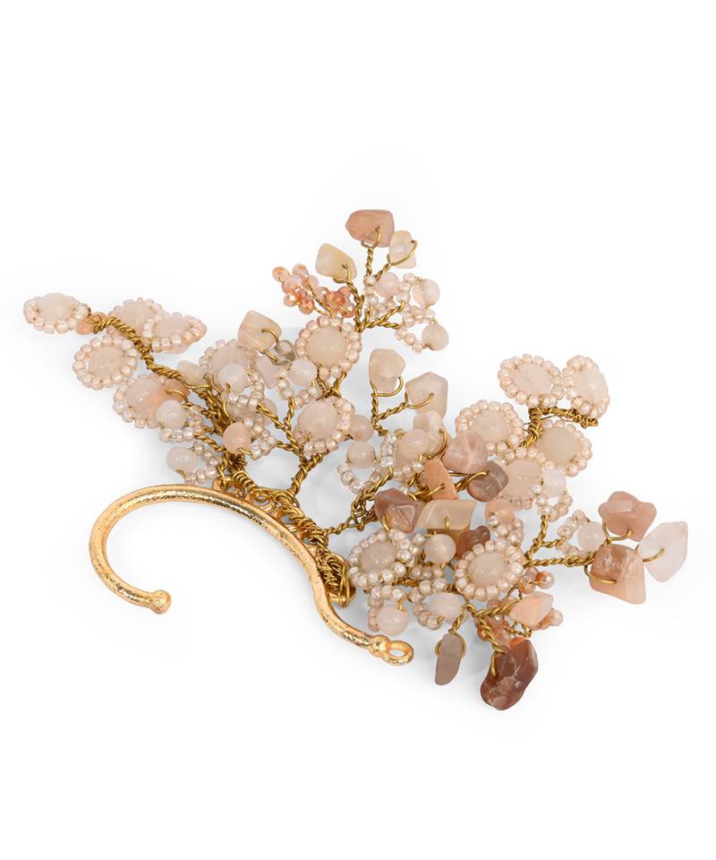Gold plated peach earcuff