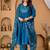 Cotton cambric anarkali kurti-pant-dupatta set