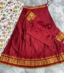 Red Lehenga Choli Set with Floral Printed Dupatta and Contrast Zari Border Set