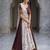 Brown Lehenga Choli Set with Floral Printed Dupatta and Contrast Zari Border Set