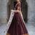 Brown Lehenga Choli Set with Floral Printed Dupatta and Contrast Zari Border Set