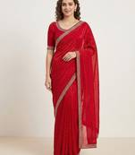 Elegant Red Designer Saree