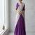 Purple Lehenga Choli Set with Floral Printed Dupatta and Contrast Zari Border Set
