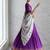 Purple Lehenga Choli Set with Floral Printed Dupatta and Contrast Zari Border Set