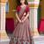 brown art silk printed lehenga choli