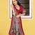 brown art silk printed lehenga choli