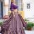 purple art silk printed lehenga choli