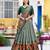green art silk printed lehenga choli