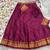 Wine Lehenga Choli Set with Floral Printed Dupatta and Contrast Zari Border Set