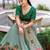 green art silk printed lehenga choli