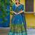 blue art silk printed lehenga choli
