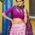 magenta art silk printed lehenga choli